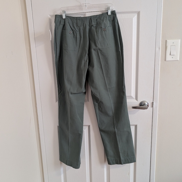 NWT Northern Reelections 100% Cotton Town Pants Leaf/ green Straight leg Sz 10 - Picture 4 of 15